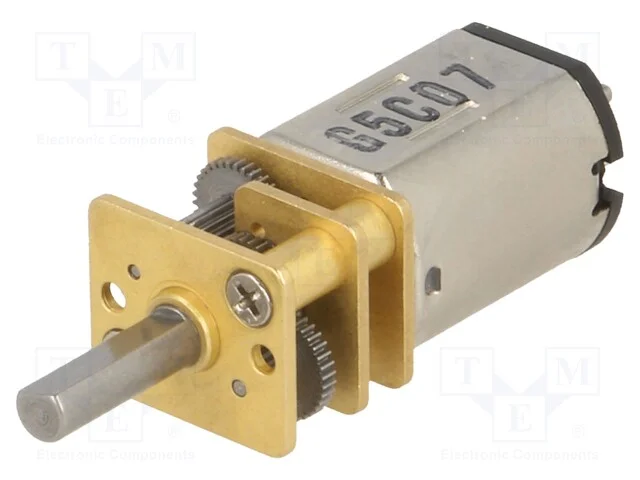 Motor: DC, com transmiss&atilde;o, LP, 6VDC, 360mA, Eixo.