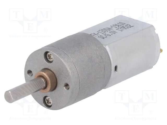 Motor: DC, com transmiss&atilde;o, 6VDC, 2,9A, Eixo: inc.