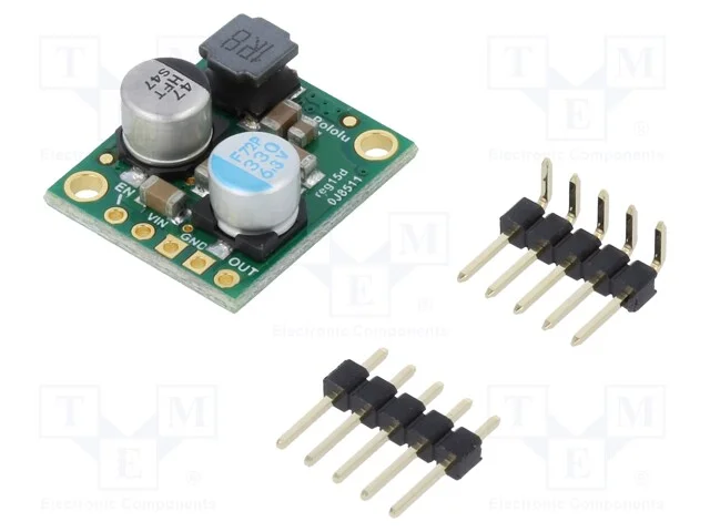 Indutor: Step Down, Usai: 5v, Uent: 6&divide;38v, 5a, 85&divide;95%, 17,8x17,8mm