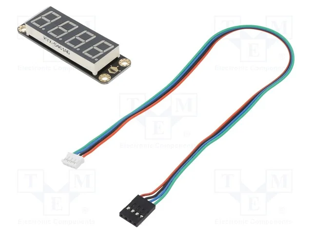 Monitor: LED, N&uacute;m.sign: 4, verde, 67x22mm, 5VDC, .