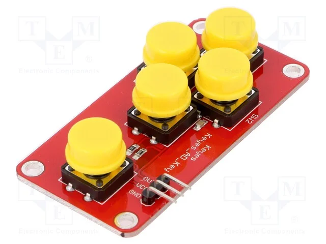 M&oacute;dulo: Interruptor, Amarelo, Quant.De Bot: 5