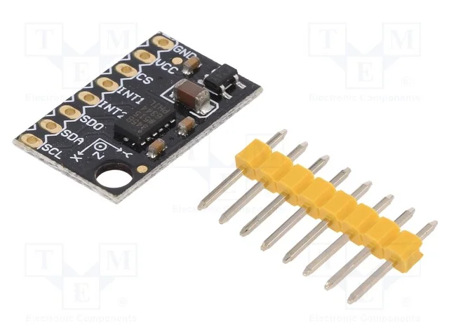 Sensor: aceler&oacute;metro, 3,3&divide;6VDC, I2C,SPI, ADXL345,.