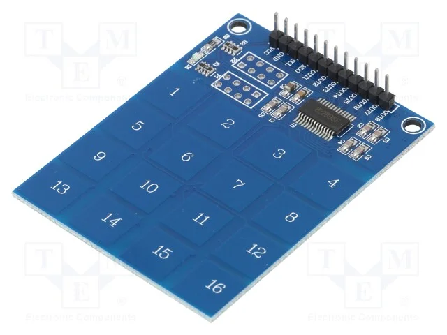 Sensor: t&aacute;til, capacitivo, 2,4&divide;5,5VDC, Ch: 16, IC.