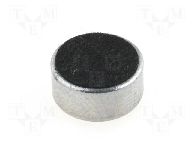 Microfone, 9,7x4,5mm, 2,2kO, 600uA, 1,5&divide;10V, SNR:.