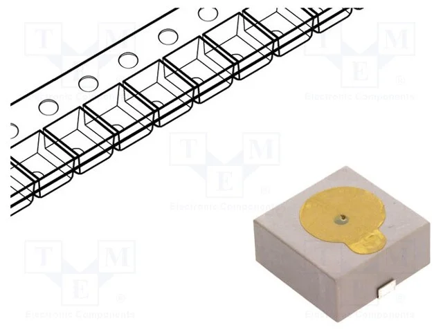 Transdutor de Som: Sinalizador Piezoel&eacute;trico, Smd, 4000hz, 8ma