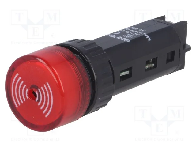 Sinalizador: Sonoro, 80db, Ilum: N&atilde;o Disp, Ip40, 16mm, Max.5mm