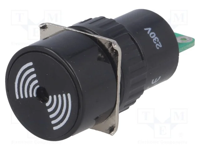 Sinalizador: Sonoro, 75db, Ilum: N&atilde;o Disp, Ip40, 16mm, Max.6mm