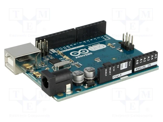 Arduino, tomada de cavilhas,ICSP,USB B,alimentado.