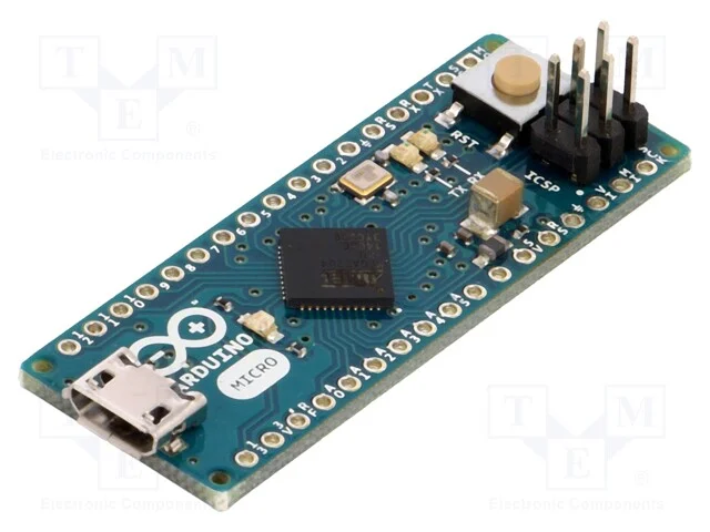 Arduino, ICSP,USB B micro, ATMEGA32U4