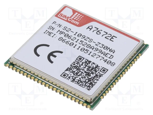 M&oacute;dulo: Lte, Down: 10mbps, Up: 5mbps, Smd, 24x24x5mm
