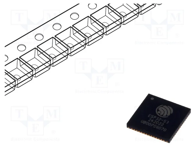 Ic: Soc, Bluetooth Low Energy,Wifi, Smd, Qfn56, 7x7mm, 512kbsram