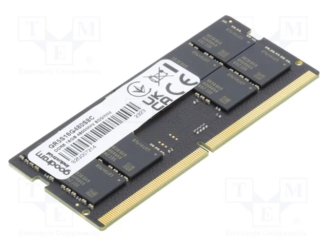 Mem&oacute;ria DRAM, DDR5 SODIMM, 4800MHz, 1,1VDC, indus.
