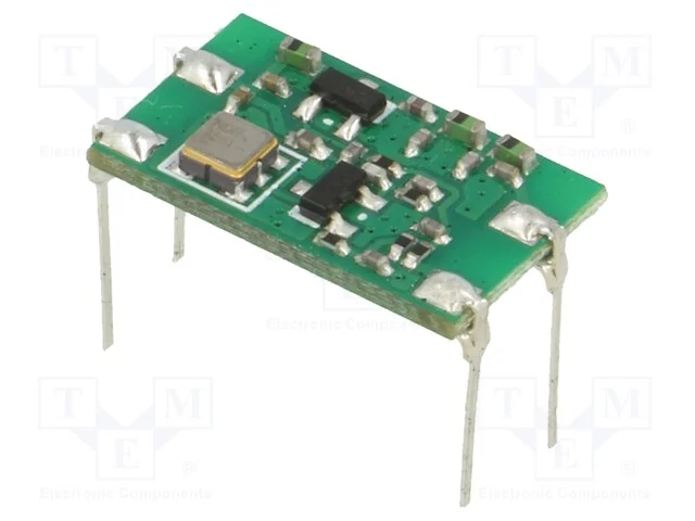 M&oacute;dulo: RF; Transmissor AM; ASK,OOK; 433,92MHz; 2&divide;9VDC; 10dBm; THT