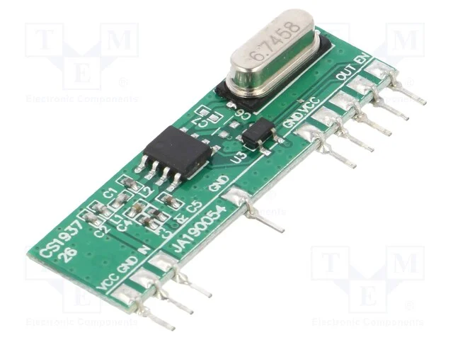 M&oacute;dulo: Rf, Receptor Am, Ook, 433,92mhz, -113dbm, 2&divide;5,5vdc, Tht