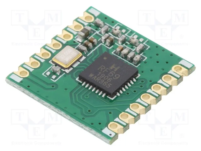 M&oacute;dulo: Rf, Transceptor Fm, Fsk, 868mhz, Spi, -120dbm, 1,8&divide;3,6vdc