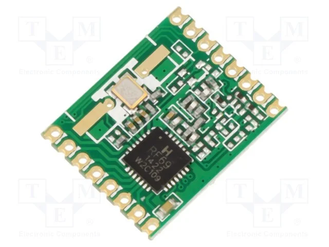M&oacute;dulo: RF, transceptor FM, FSK, 433,92MHz, SPI, .