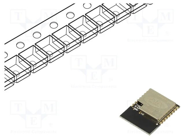 M&oacute;dulo: Bluetooth Low Energy, Gpio,I2c,I2s,Pdm,Spi,Uart, Smd