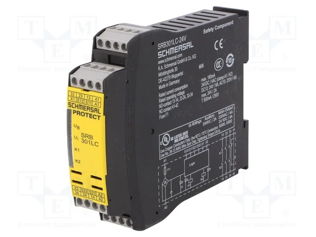 M&oacute;dulo: Rel&eacute; de Seguran&ccedil;a, Srb 301lc, 24vac, 24vdc, -25&divide;45c, Ip20
