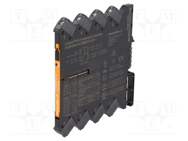 Indutor: de Temperatura, 24vdc, Out 1: 0&divide;10v,0&divide;20ma,0&divide;5v,4&divide;20ma