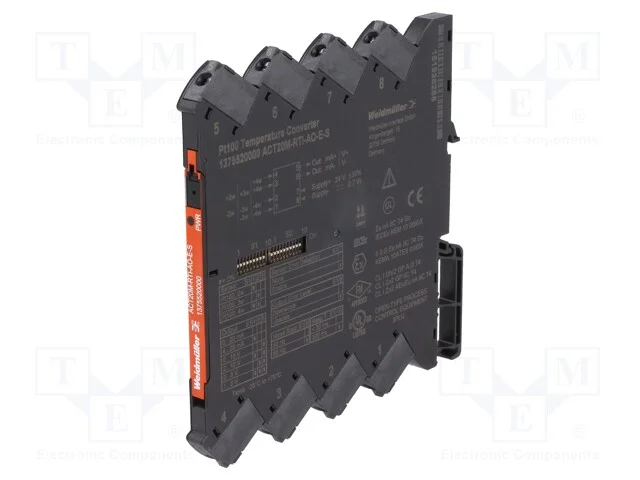 Indutor: de Temperatura, 24vdc, Out 1: 0&divide;10v,0&divide;20ma,0&divide;5v,4&divide;20ma