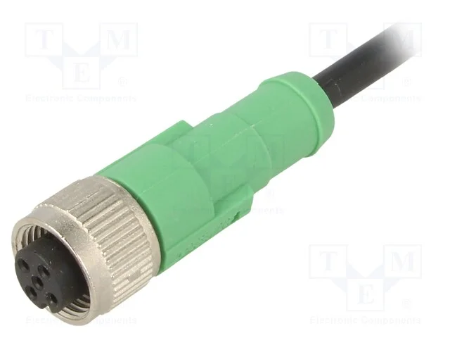 Cabo de Conex&atilde;o, M12, Pin: 5, Simples, 1,5m, Ficha, 60vac, 4a, Pvc