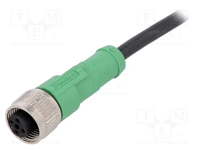 Cabo de Conex&atilde;o, M12, Pin: 4, Simples, 5m, Ficha, 250vac, 4a, Pur