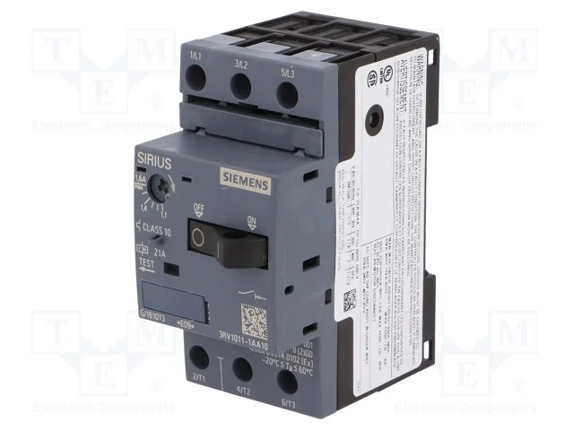 Disjuntor de motor, 0,55kW, 220&divide;690VAC, para tril.