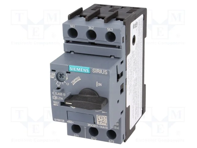 Disjuntor de motor, 0,55kW, 220&divide;690VAC, para tril.