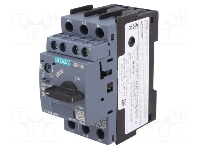 Disjuntor de motor, 1,5kW, NO + NC, 220&divide;690VAC, p.