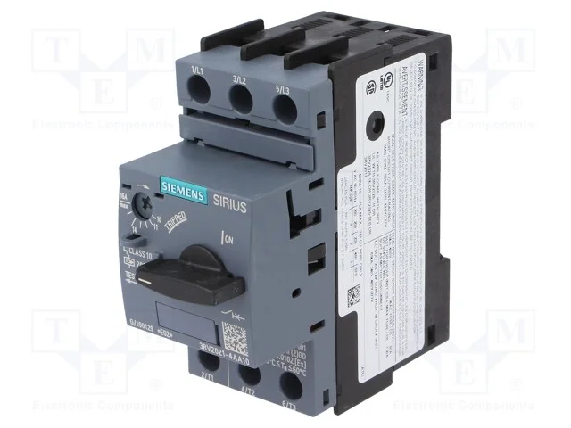 Disjuntor de Motor, 7,5kw, 220&divide;690vac, para Trilho Din, 3rv2
