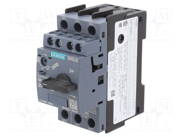 Disjuntor de Motor, 7,5kw, No + Nc, 220&divide;690vac, para Trilho Din
