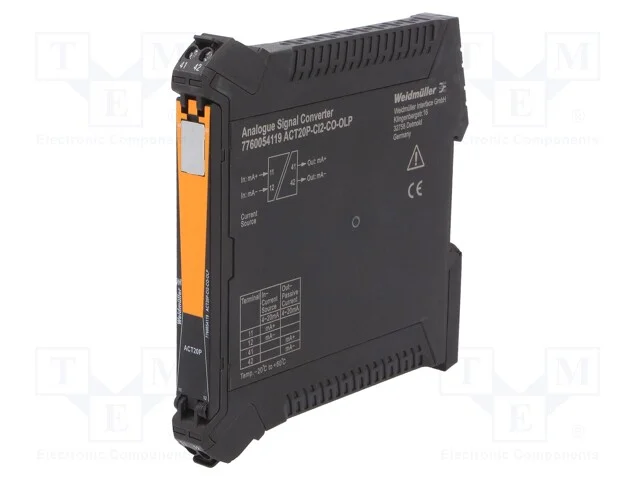 Indutor: de Sinais Anal&oacute;gicos, para Trilho Din, 0&divide;20ma,4&divide;20ma