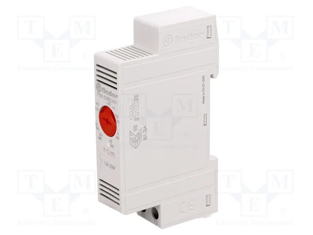 Sensor: termostato, NC, 10A, 250VAC, grampos de t.