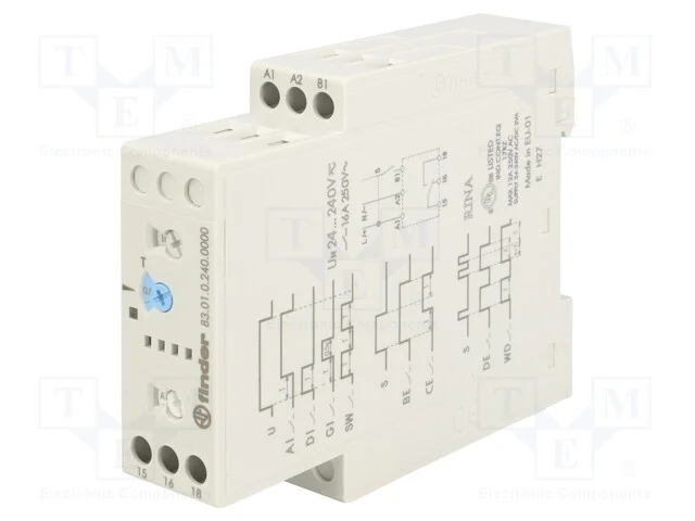 Rel&eacute; Temporizado, 0,05s&divide;10dias, Spdt, 250vac/16a, Uten: 24&divide;240vac