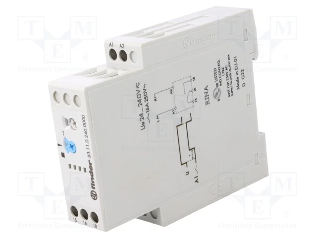 Rel&eacute; Temporizado, 0,05s&divide;10dias, Spdt, 250vac/16a, Uten: 24&divide;240vac