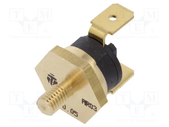Sensor: termostato, SPST-NC, 70C, 16A, 250VAC, co.