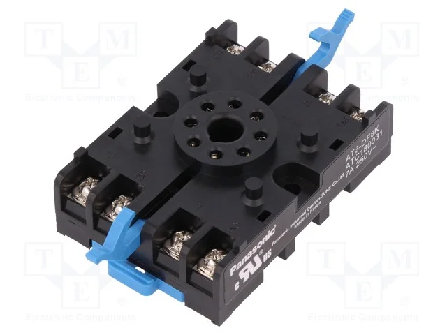 Acess.para rel&eacute;s: base, PIN: 8, para trilho DIN