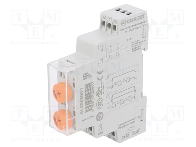 Rel&eacute; temporizado, 0,5s&divide;10dias, DPDT, 250VAC/8A, U.