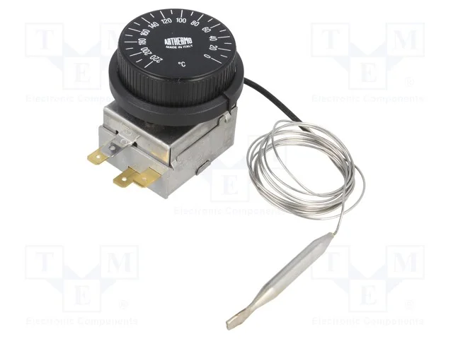 Sensor: termostato com capilar, SPDT, 10A, 400VAC.