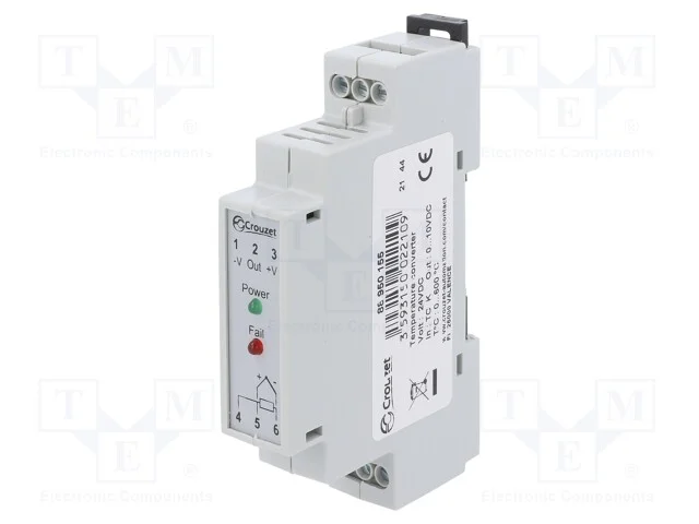 Indutor: de Temperatura, 24vdc, Out 1: 0&divide;10vdc, In 1: Termopar K