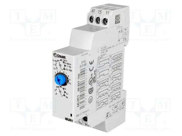 Rel&eacute; Temporizado, 0,1s&divide;100h, Spdt, 250vac/8a, Uten: 24&divide;240vac