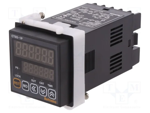 Contador: Electr&oacute;nico, LED X2, Tempo/Impulsos, Spdt, In 1: Npn,Pnp