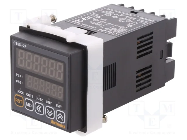 Contador: Electr&oacute;nico, LED X2, Tempo/Impulsos, Spst, In 1: Npn,Pnp
