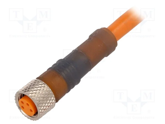 Cabo de Conex&atilde;o, M8, Pin: 4, Simples, 5m, Ficha, 60vac, 4a, -25&divide;80c