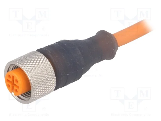 Cabo de Conex&atilde;o, M12, Pin: 4, Simples, 2m, Ficha, 250vac, 4a, Ip67