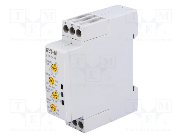Rel&eacute; temporizado, 0,05s&divide;100h, SPDT, 250VAC/3A, Ut.