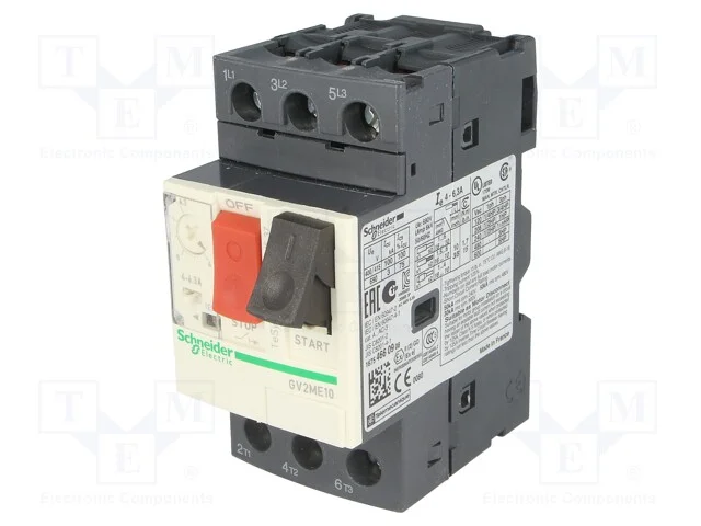 Disjuntor de Motor, 2,2kw, 230&divide;690vac, para Trilho Din, Ip20