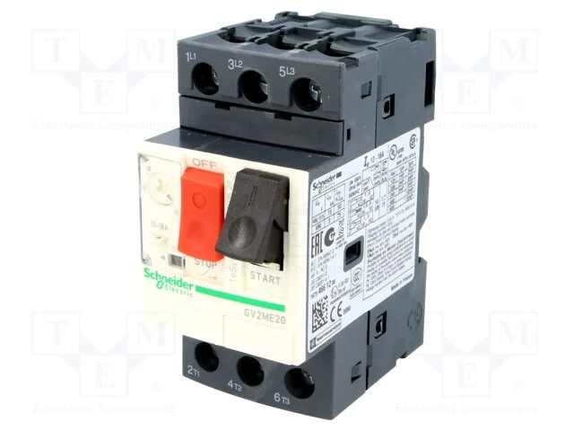 Disjuntor de motor, 7,5kW, 230&divide;690VAC, para trilh.
