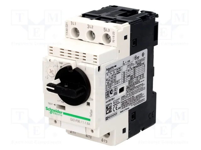 Disjuntor de Motor, 11kw, 230&divide;690vac, para Trilho Din, Ip20, Gv2p