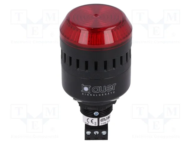 Sinalizador: Sonoro- F&ocirc;nico, 24vdc, 24vac, Led, Vermelho, Ip65